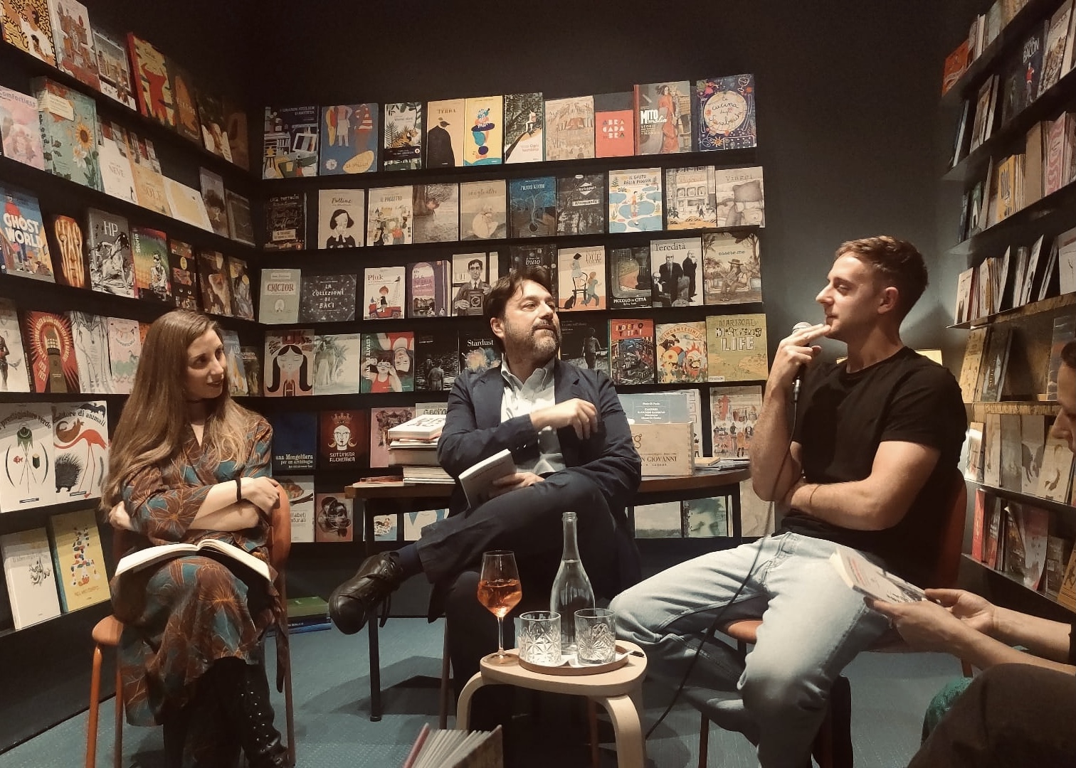 Uno scatto da Leggere l'urbanità Vol.1. Da sinistra verso destra: Asia Neri, Tomaso Montanari, Lorenzo Brunello.