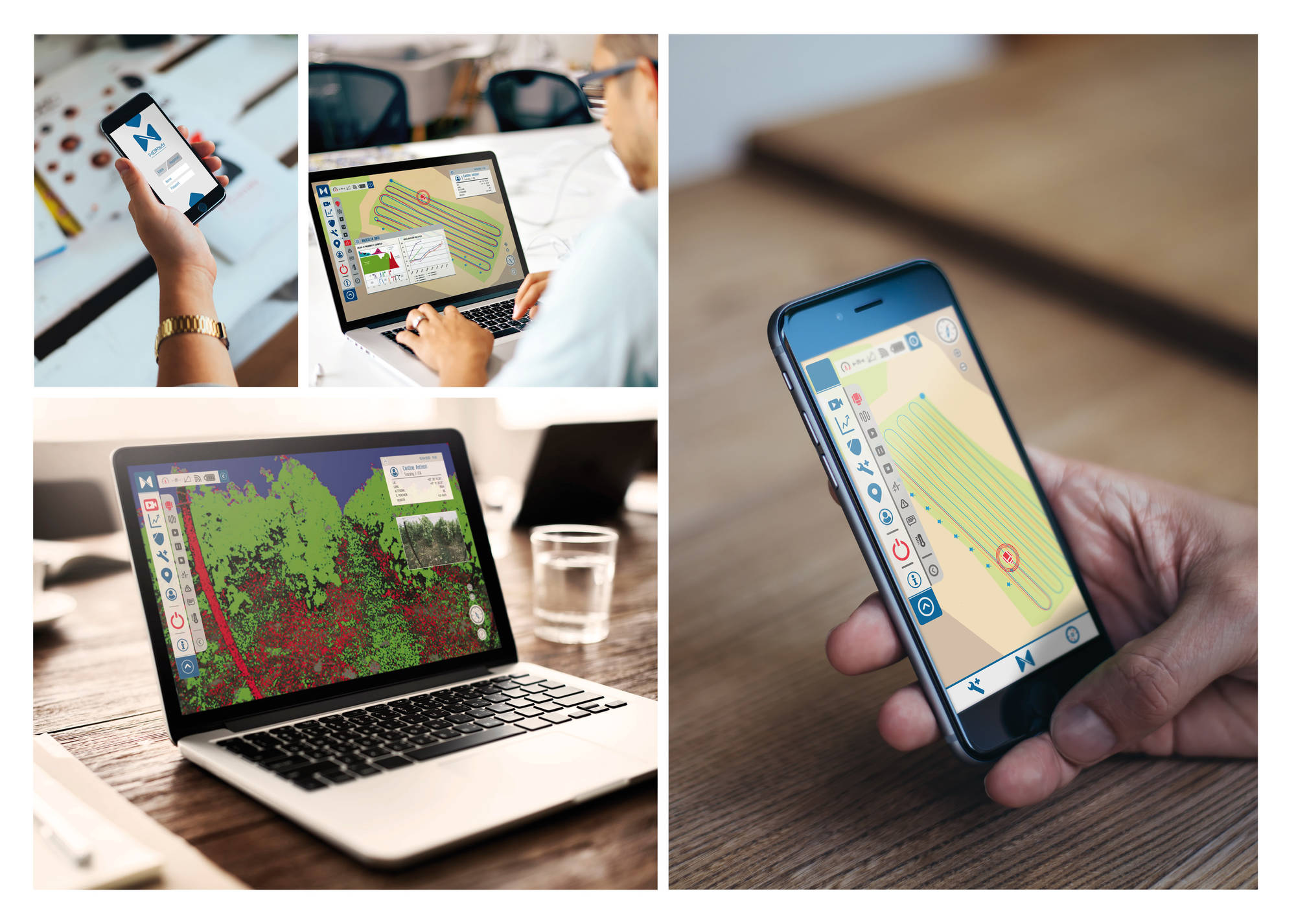 Mockup applicazione di gestione di Norby del progetto "Agriculture"