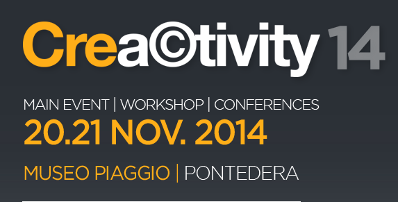 Evento Creativity 2014 al Museo Piaggio Pontedera, 20-21 novembre: conferenze e workshop.
